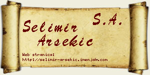 Selimir Arsekić vizit kartica